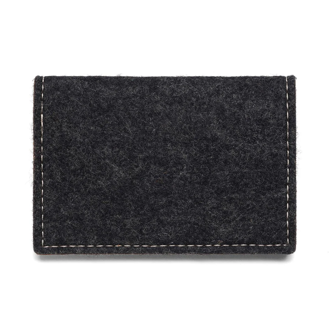 Felt and Leather Bifold Wallet - Image 4