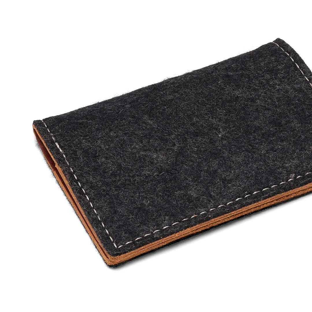 Felt and Leather Bifold Wallet - Image 6